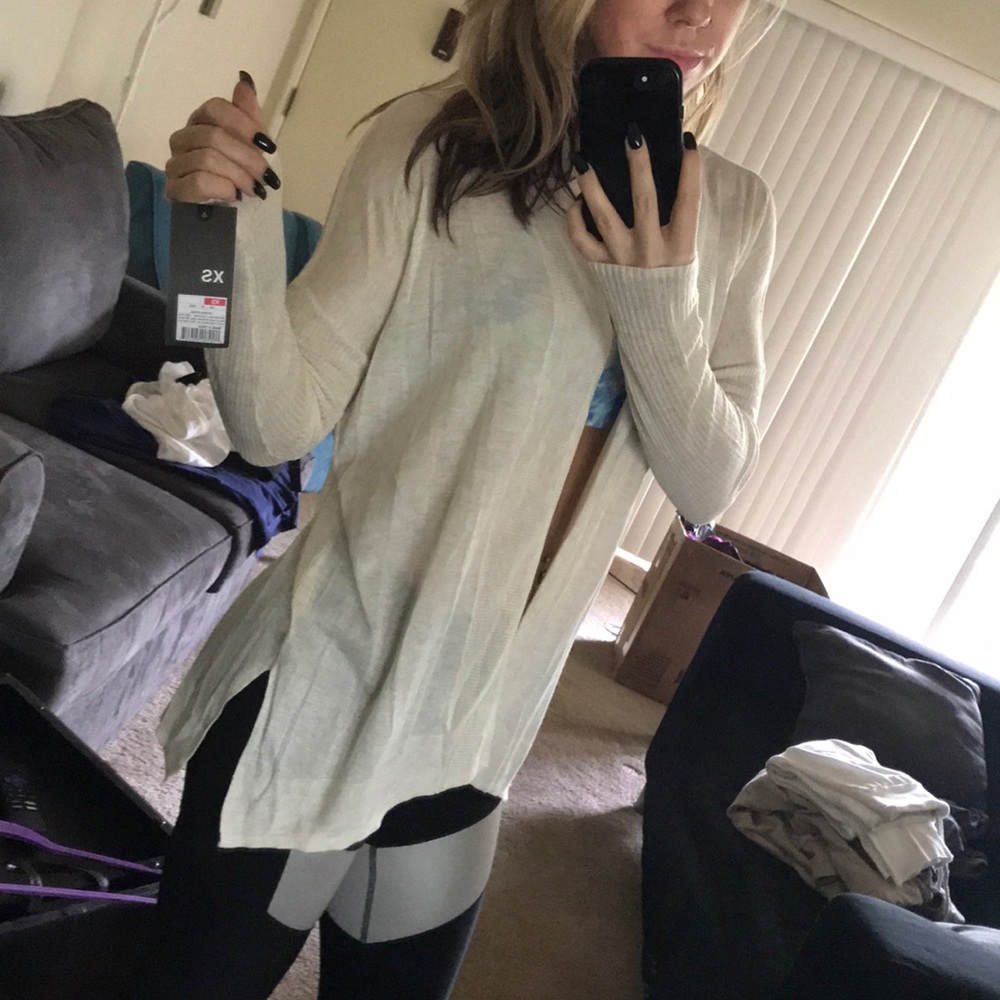 Oatmeal open cardigan 🎁